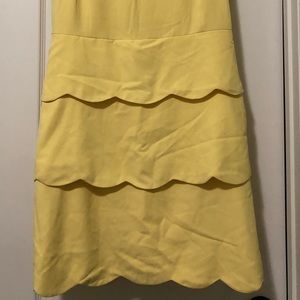 Badgley Mischka Scalloped Yellow Dress Size 12